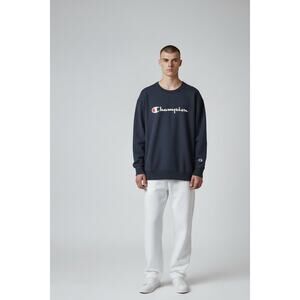 Champion Navy Logo Crewneck XXL Vintage Inspired Athleisure Classic